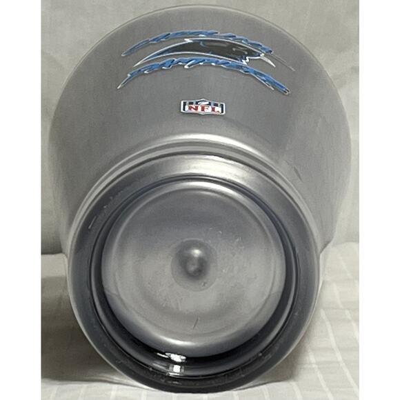 Vintage NFL Carolina Panthers Acrylic 12oz Tumbler Cup Grey with Panthers Logo - Picture 4 of 4